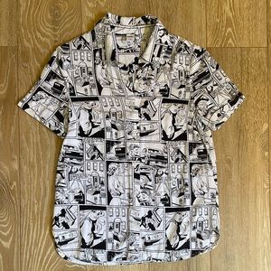Twik par Simons Comic Strip Print Shirt